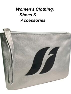 Farmasi Metallic Silver Wristlet. Lined. New Without Tags.